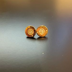 Michael Kors Rose Gold Circle Stud Earrings